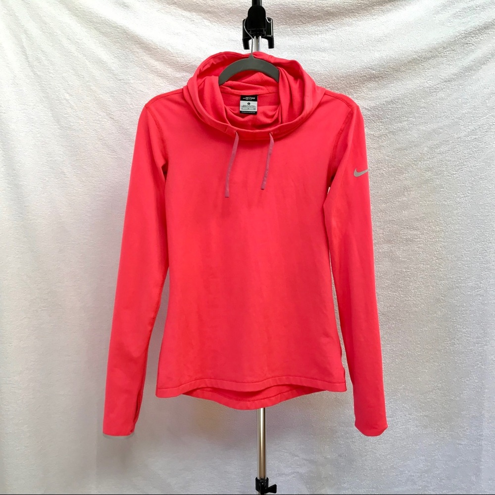 Women’s Pink Nike Pro Dri-Fit Cowl Neck Hoodie